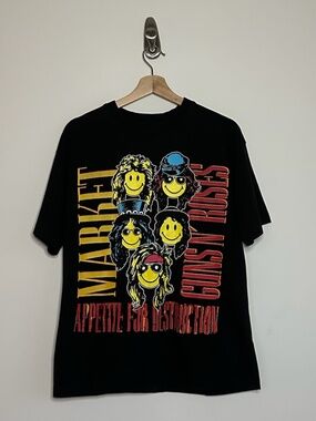 Chinatown Market / Market x Guns N Roses Appetite for Destruction Black Tee Size